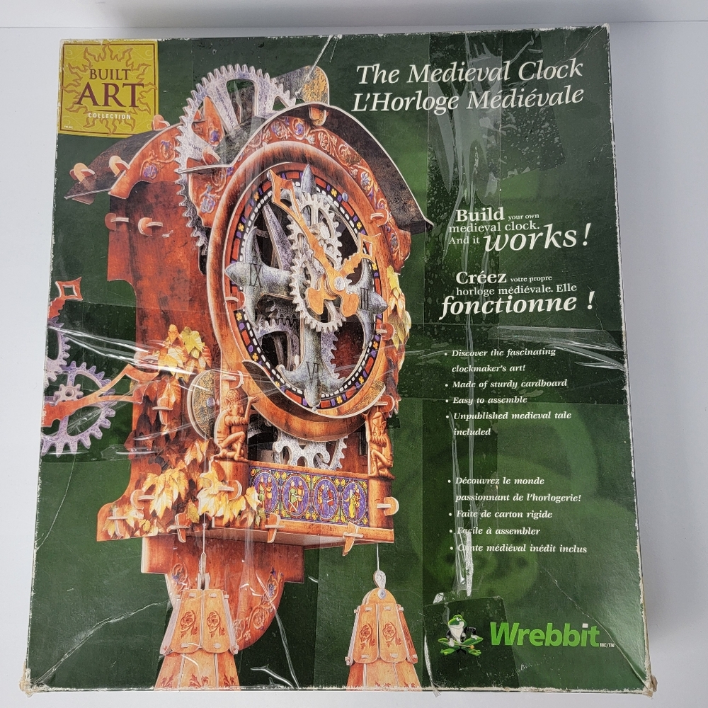 Wrebbit Puzz 3D Puzzle Foam The Medieval Clock Build Art Open Not Used